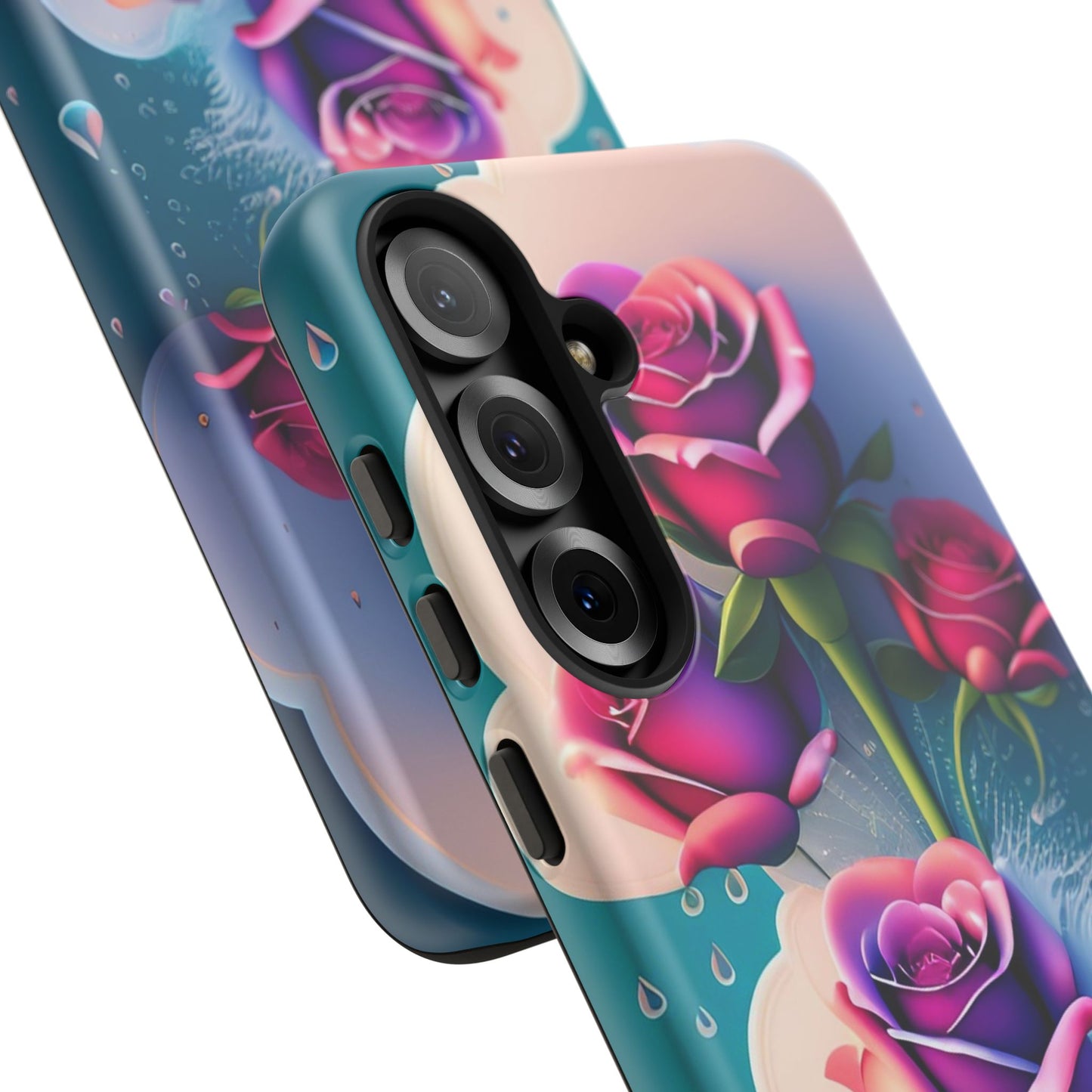 Floral Dream Tough Phone Case — Rose Bouquet Clouds Design
