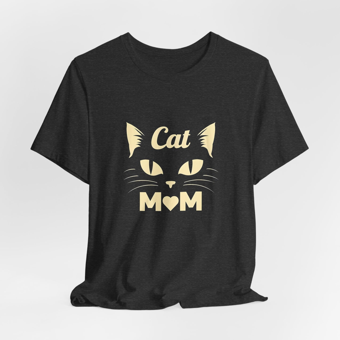 Cat Mom T-Shirt — Cute Cat Face Graphic Tee for Cat Lovers