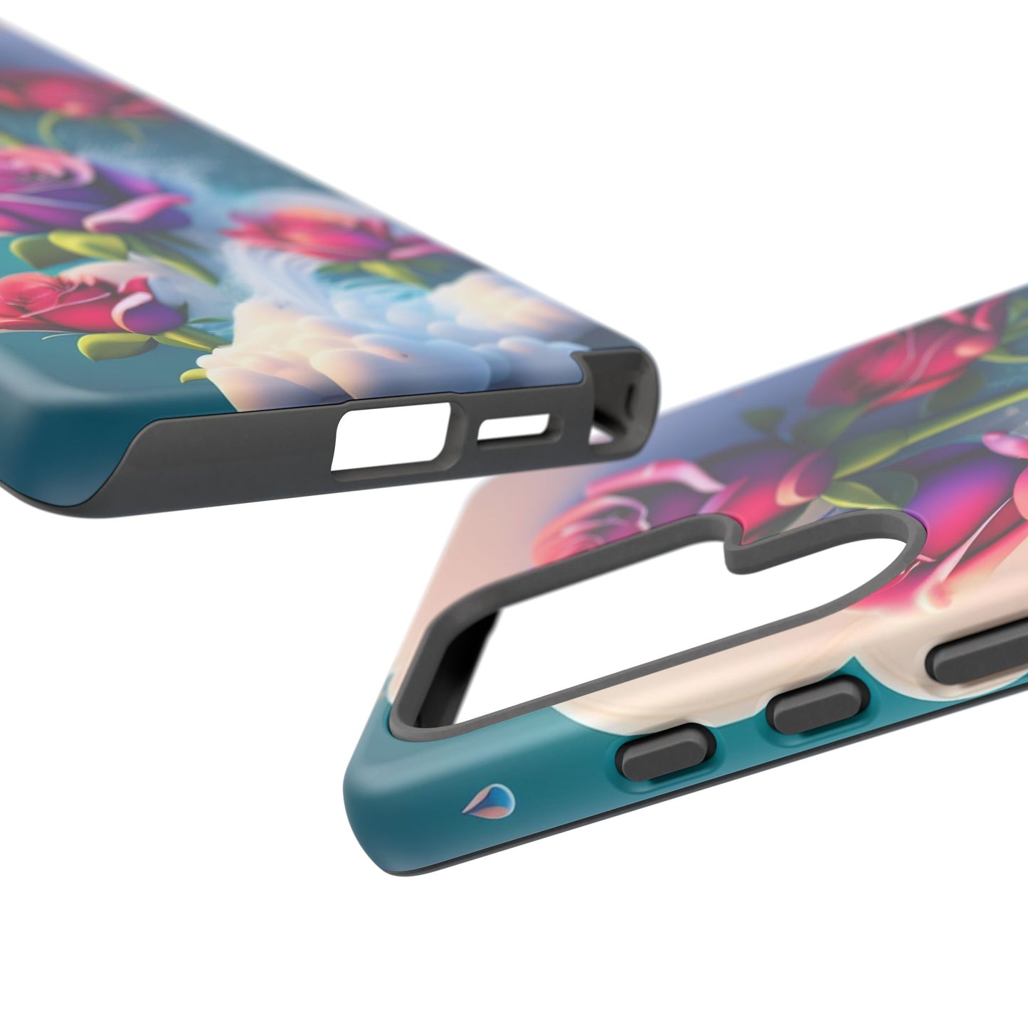 Floral Dream Tough Phone Case — Rose Bouquet Clouds Design