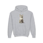 Kids Cat Hoodie – Cute Sitting Kitten Youth Hooded Sweatshirt