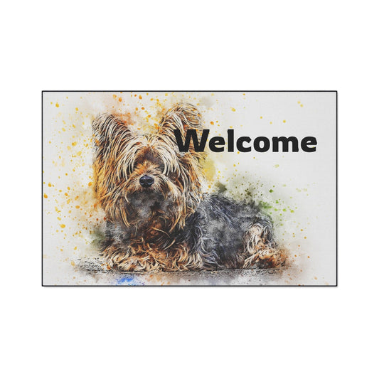 Yorkshire Terrier Welcome Floor Mat — Heavy Duty Non-Slip Doormat