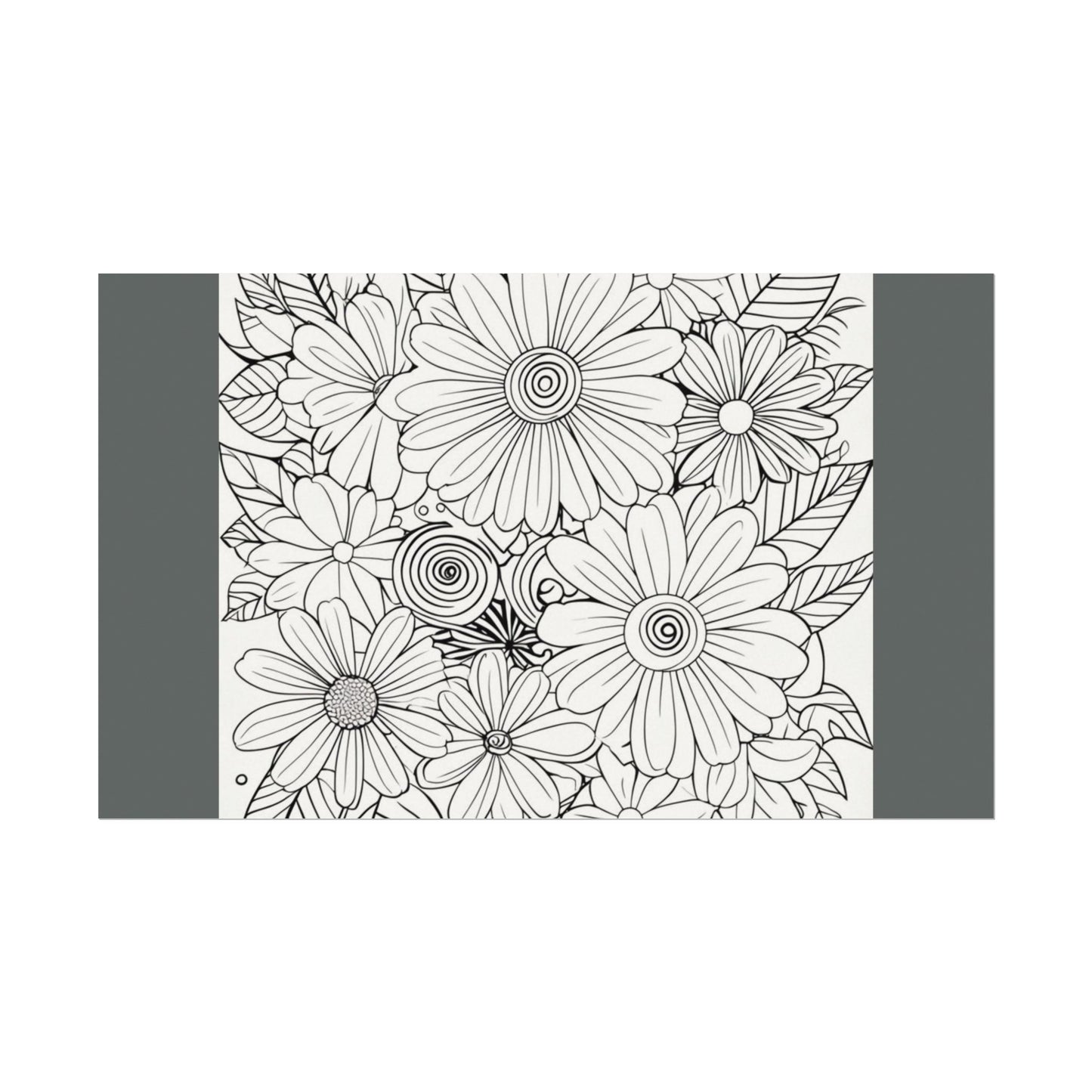 COLOR IT YOURSELF  Line Art Poster — Textured Matte Print