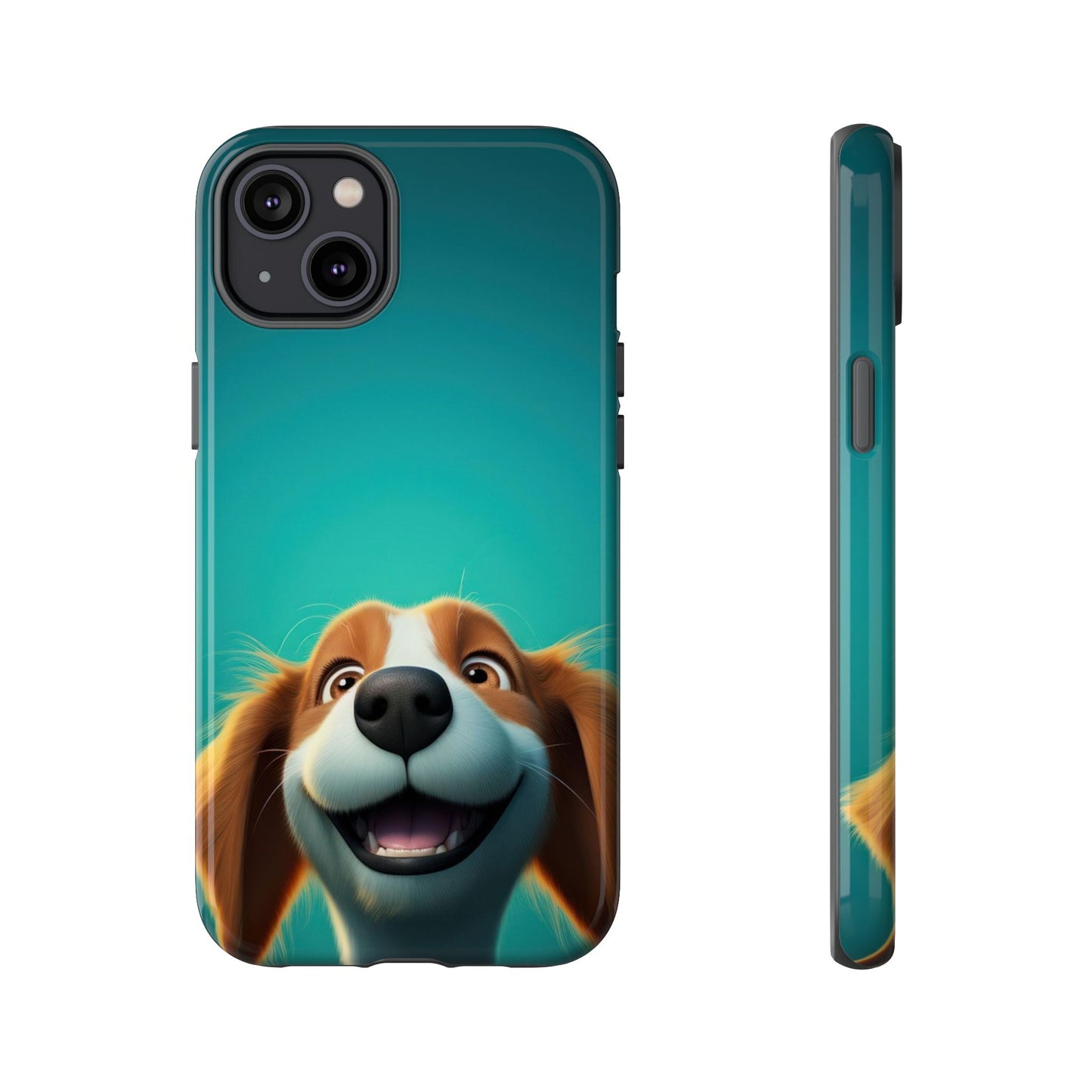 Happy Dog Phone Case — Cute Cartoon Puppy Protective Phone Cover