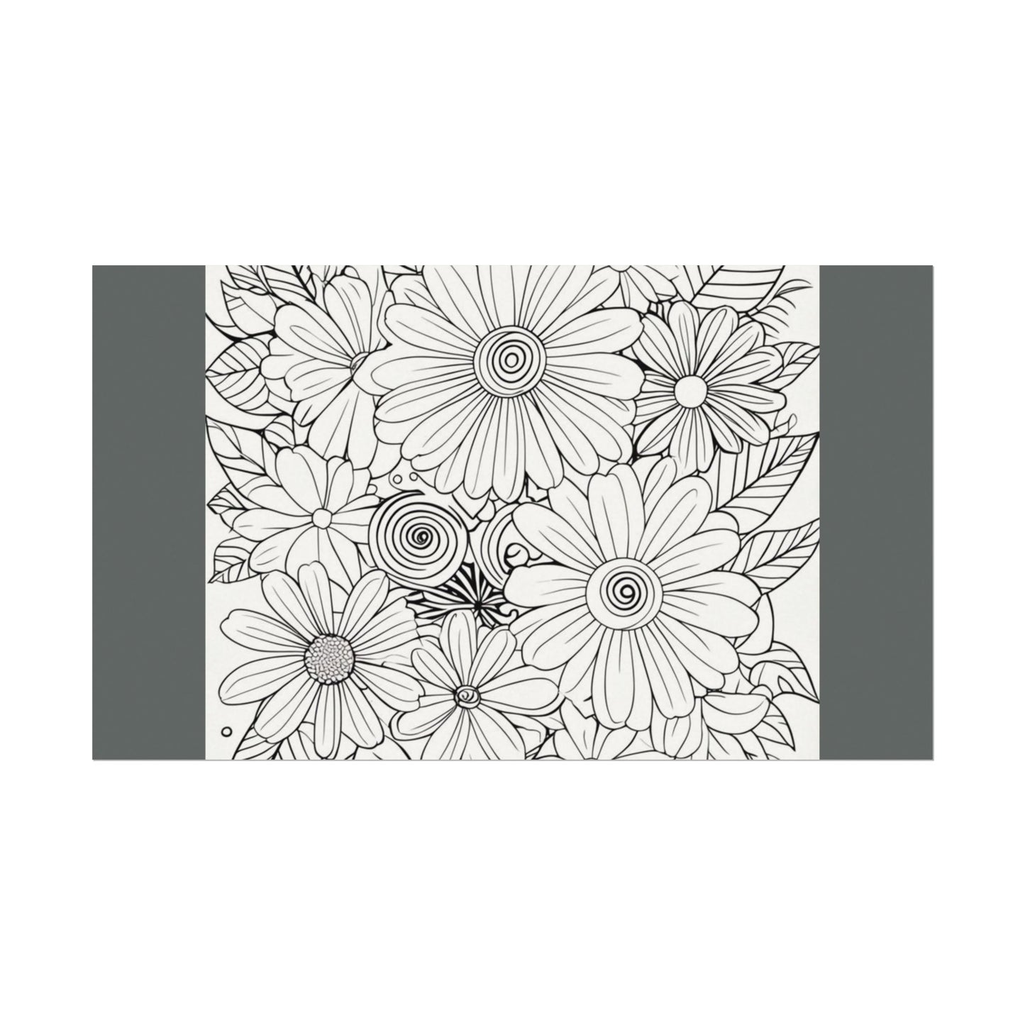 COLOR IT YOURSELF  Line Art Poster — Textured Matte Print