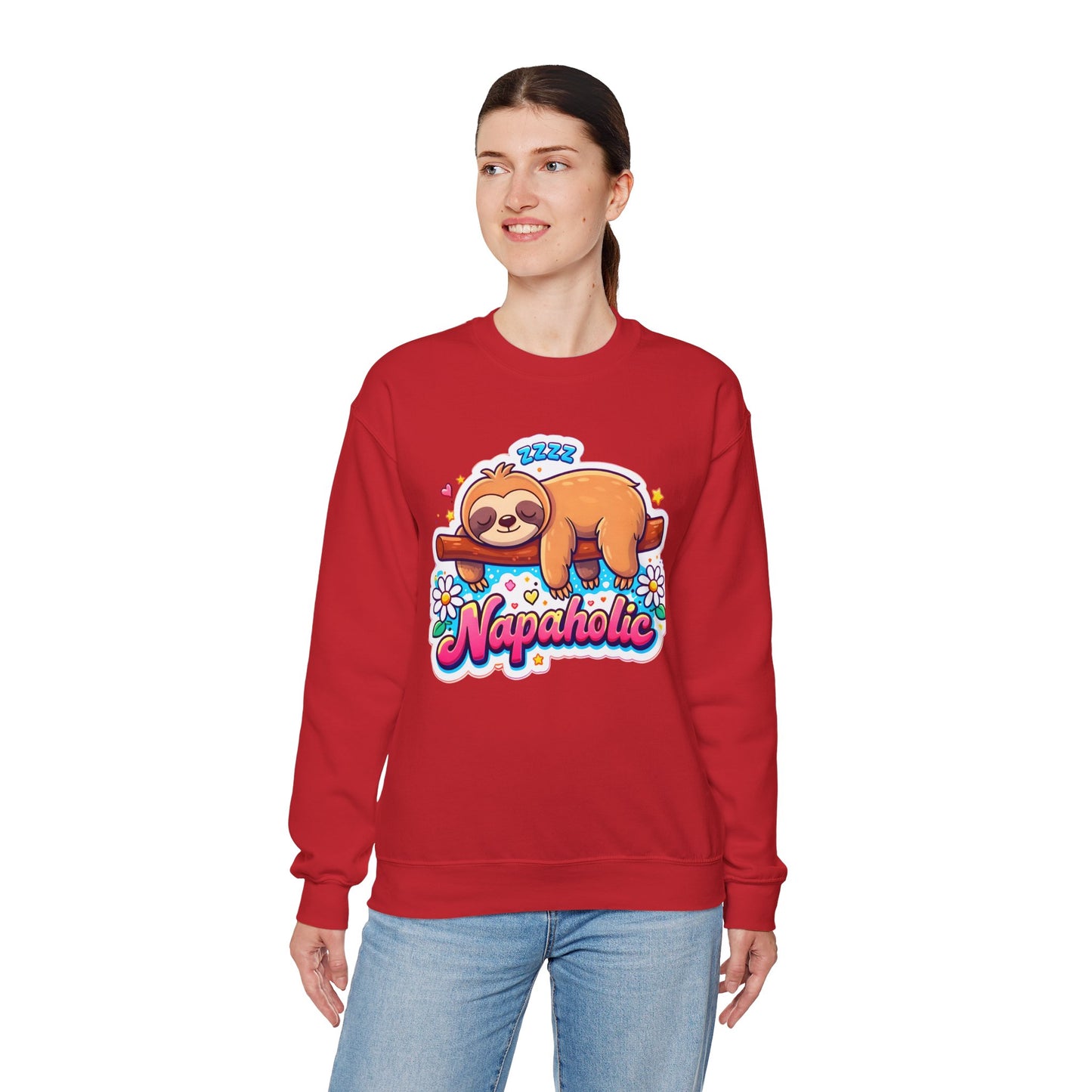 Napaholic Sweatshirt — Cute Sloth Nap Lover Crewneck