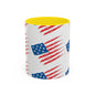 Patriotic Accent Coffee Mug | USA Flag Design