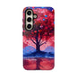 Heart Tree Phone Case — Romantic Red & Blue Protective Tough Case