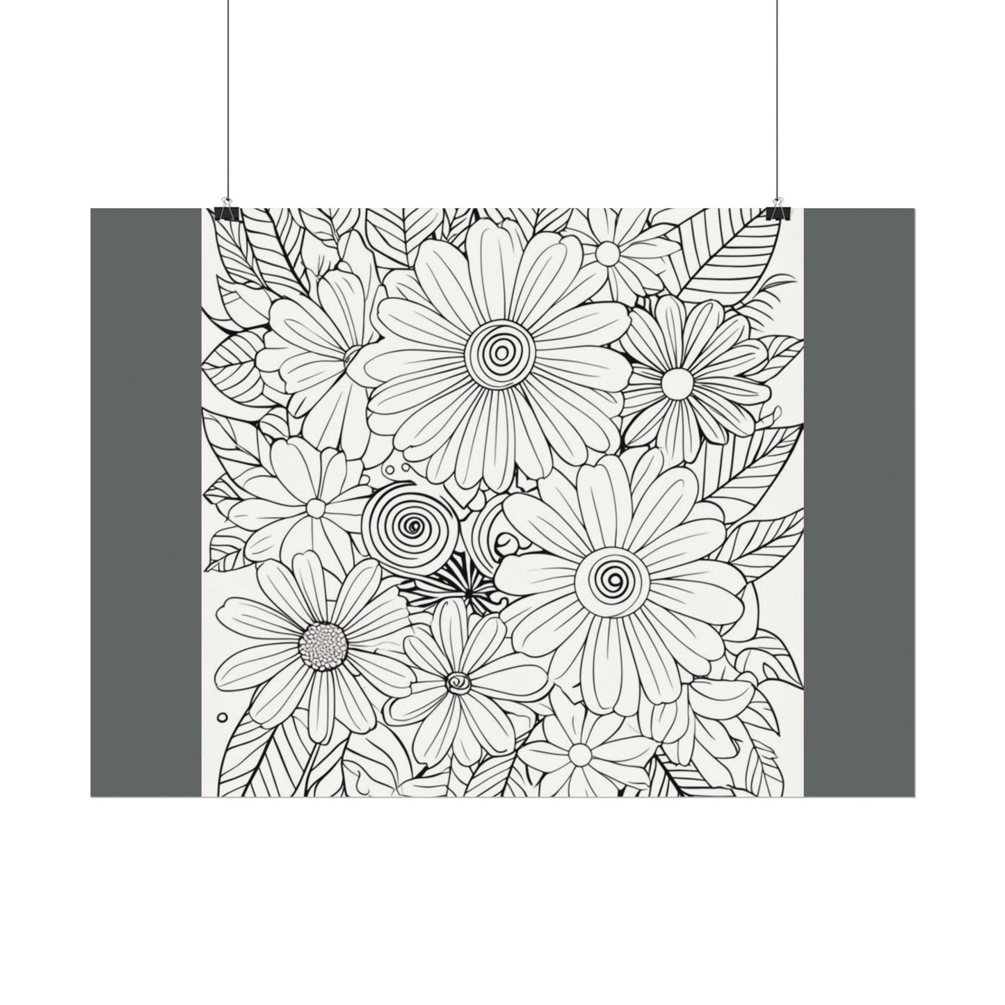 COLOR IT YOURSELF  Line Art Poster — Textured Matte Print