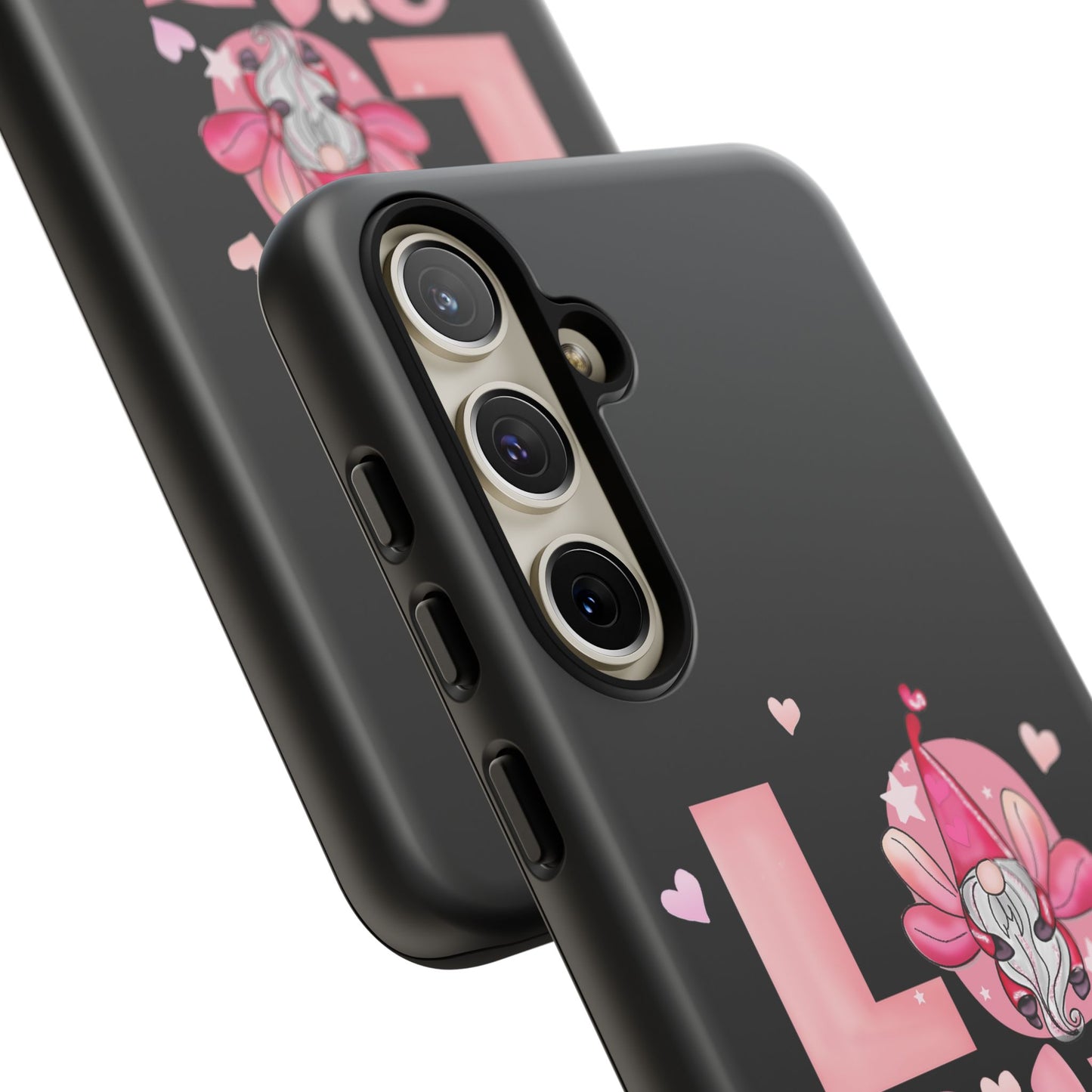 Love Gnome Phone Case — Cute Pink Heart Valentines Protective Case