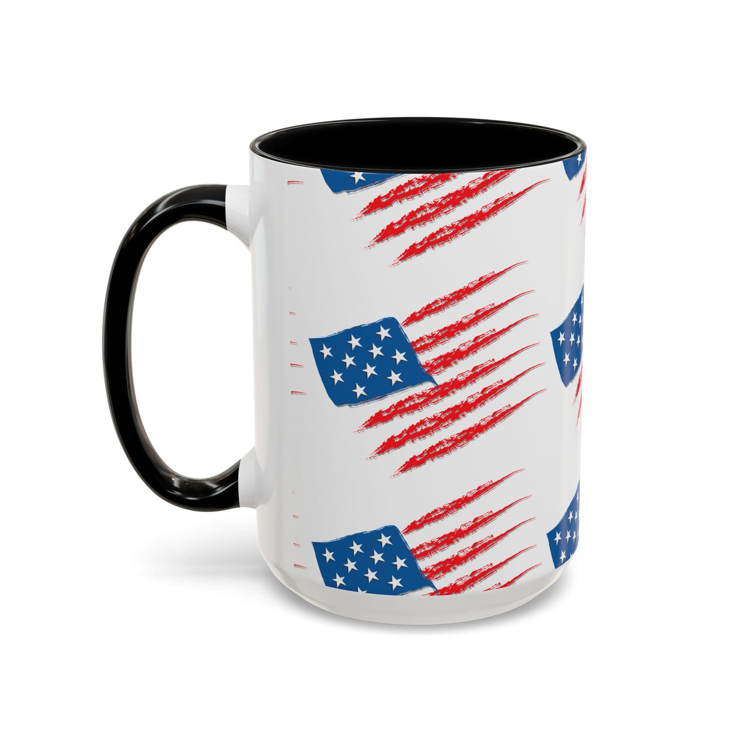 Patriotic Accent Coffee Mug | USA Flag Design