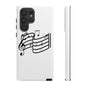 Musical Notes Phone Case — Black Treble Clef Music Staff Tough Case