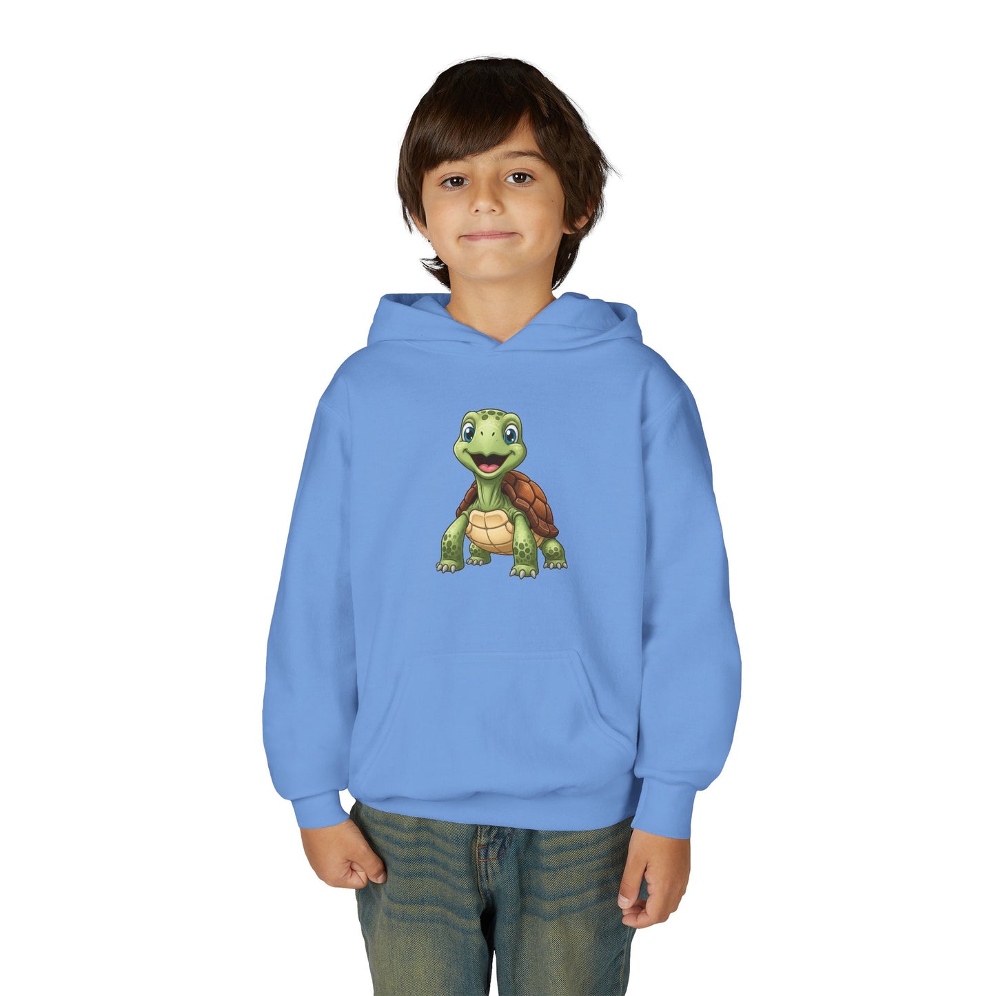Kids Cute Turtle Hoodie - Playful Juvenile Turtle Graphic Sweatshirt
