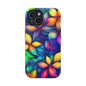 Floral Prism Magnetic Impact-Resistant Phone Case — Colorful Gradient Petal Design