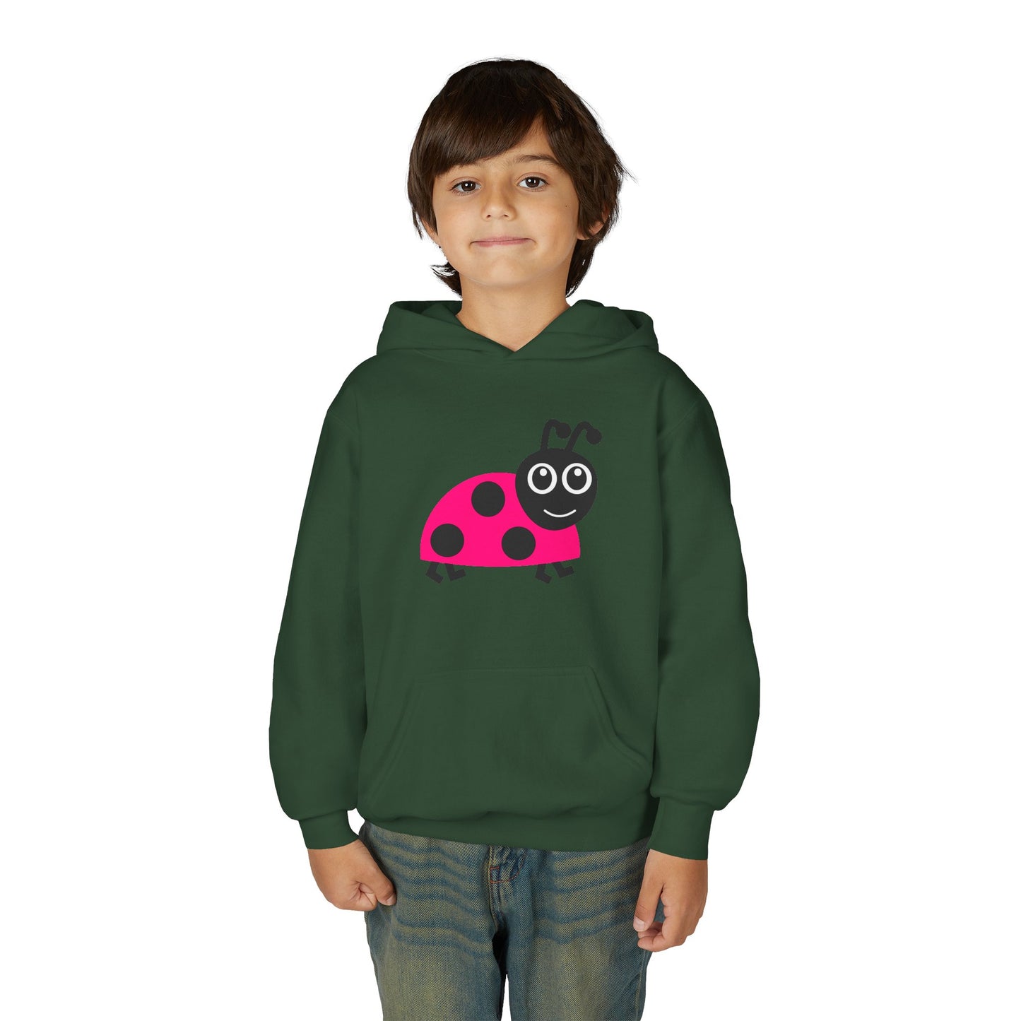 Pink Ladybug Kids Hoodie | Cute Bug Graphic Sweatshirt