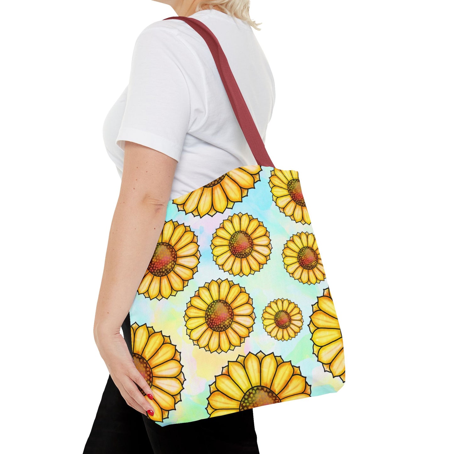 Sunny Floral Tote Bag, Eco-Friendly Shopping Bag, Beach Bag Summer Accessory