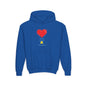 Kids Heart Balloon Hoodie — Cute Girl Holding Red Heart Design