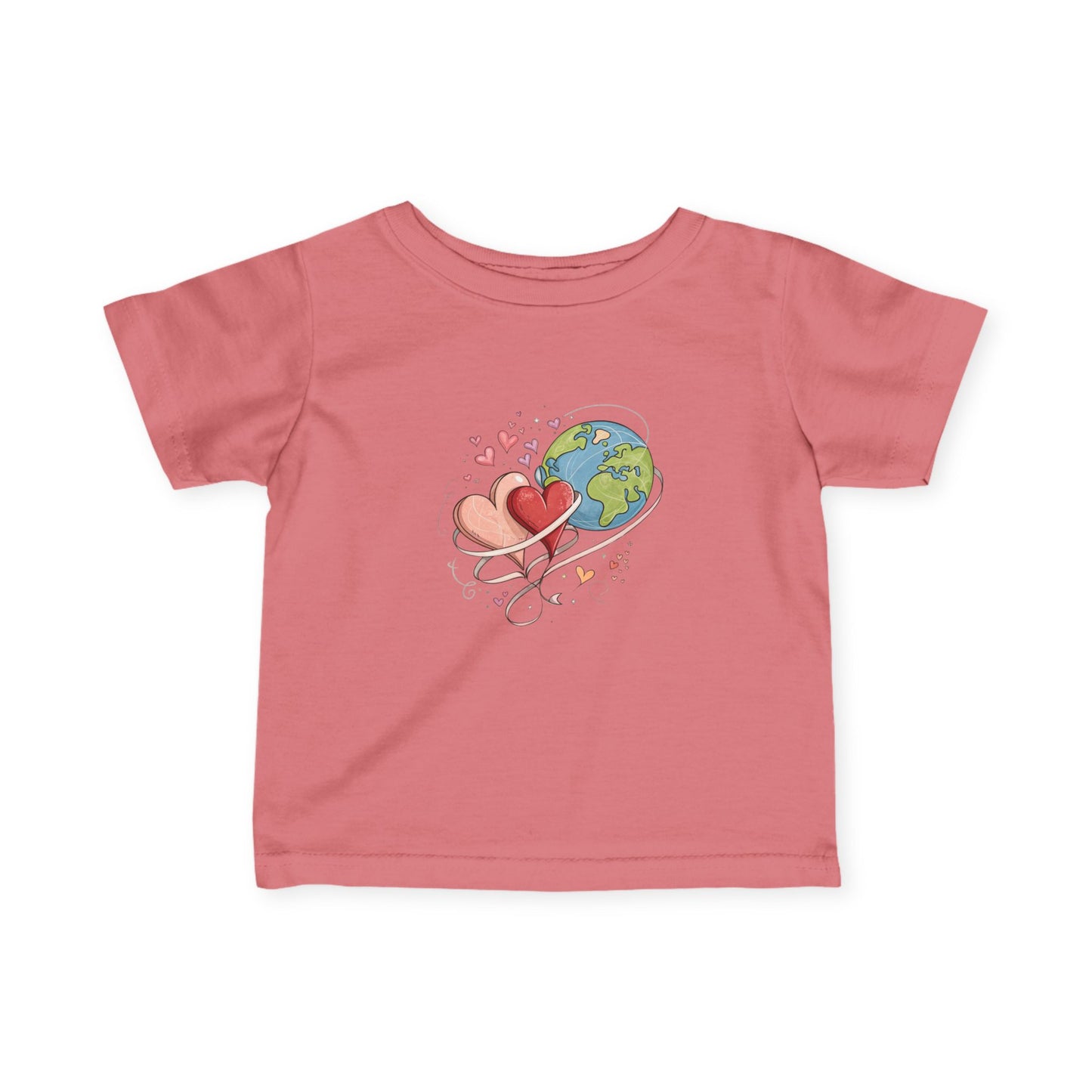 Infant Tee — "Love the Earth" Heart & Globe Baby Shirt