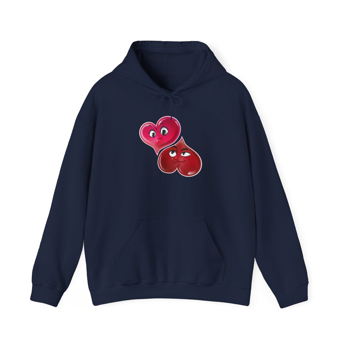 Heart Buds Hoodie — Cute Pair of Cheeky Heart Characters, Valentine’s Day Gift