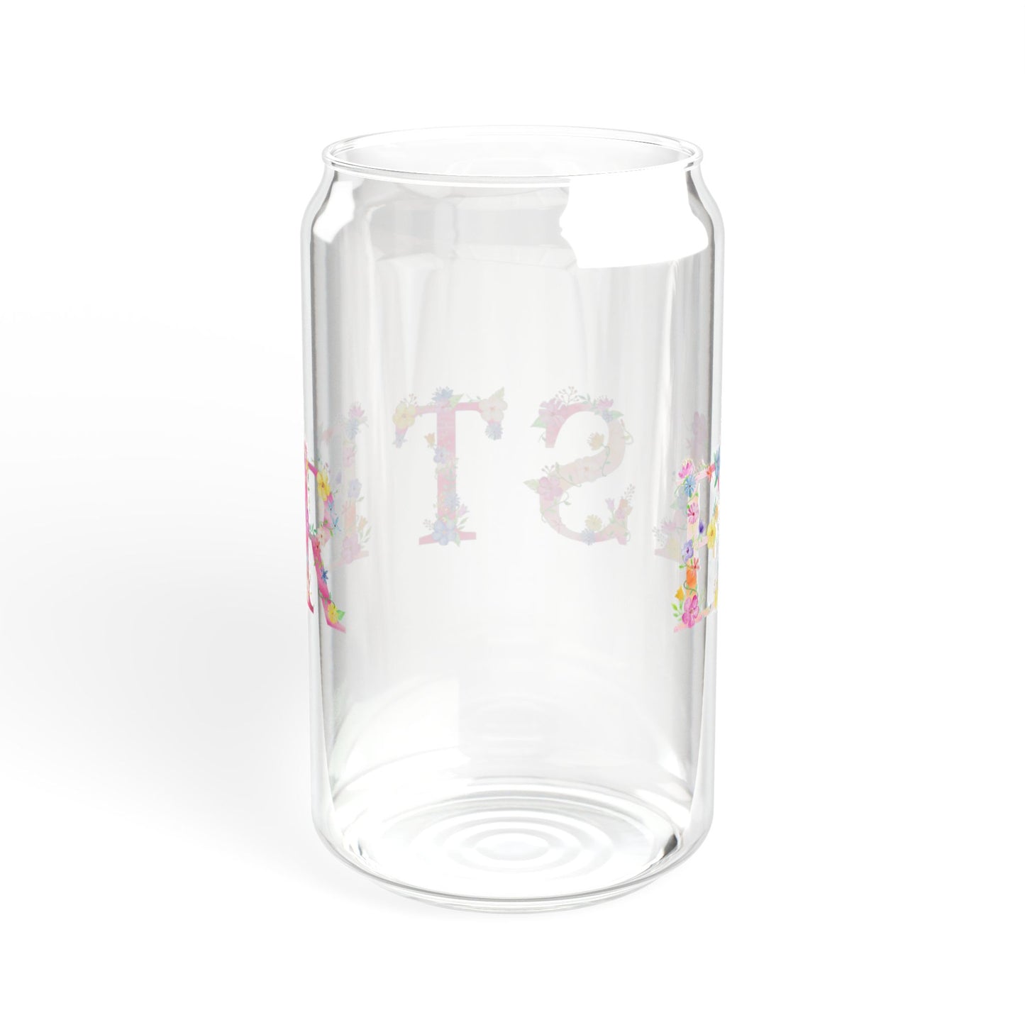 Easter Floral Sipper Glass, 16oz