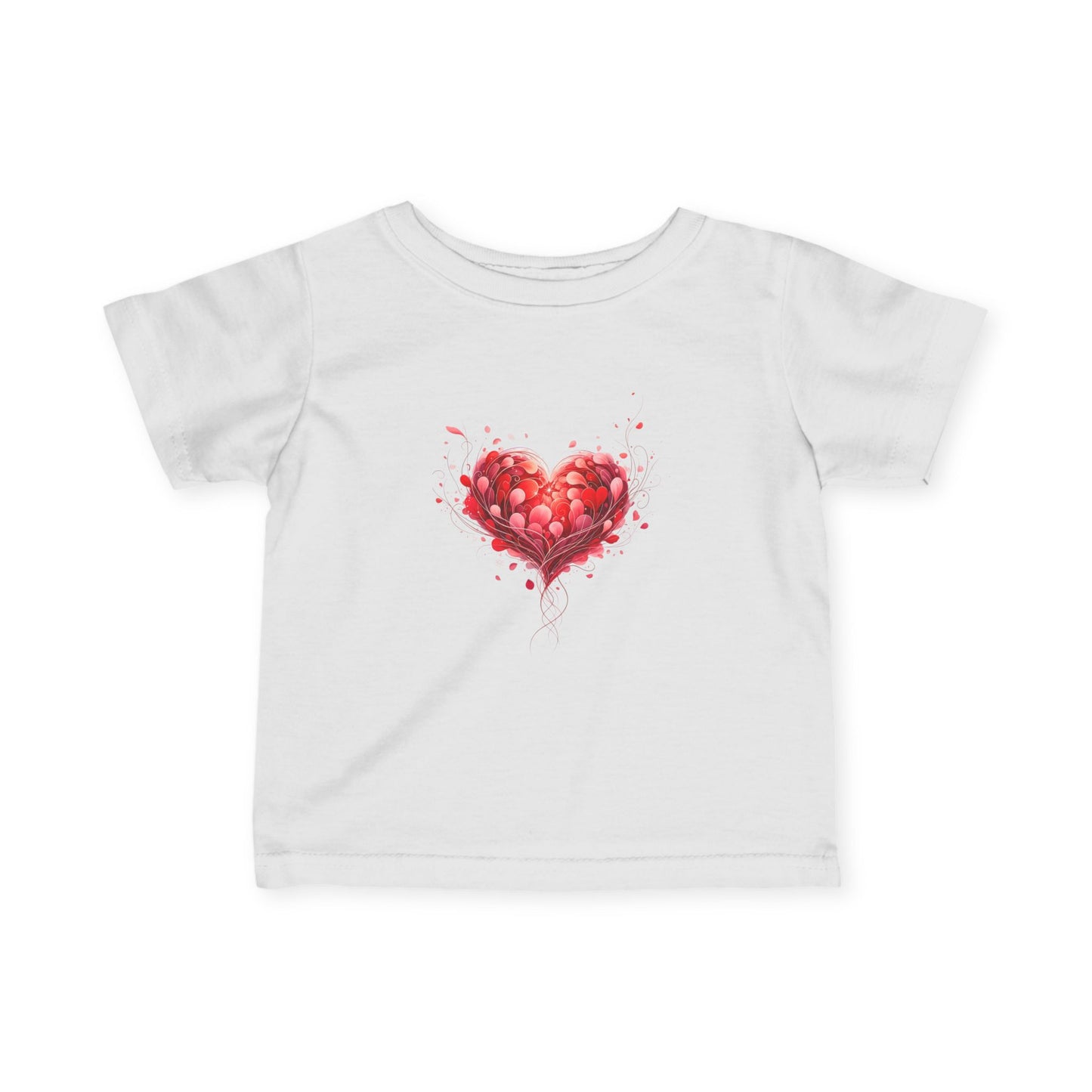 Infant Tee with Watercolor Heart – Baby Valentine Shirt