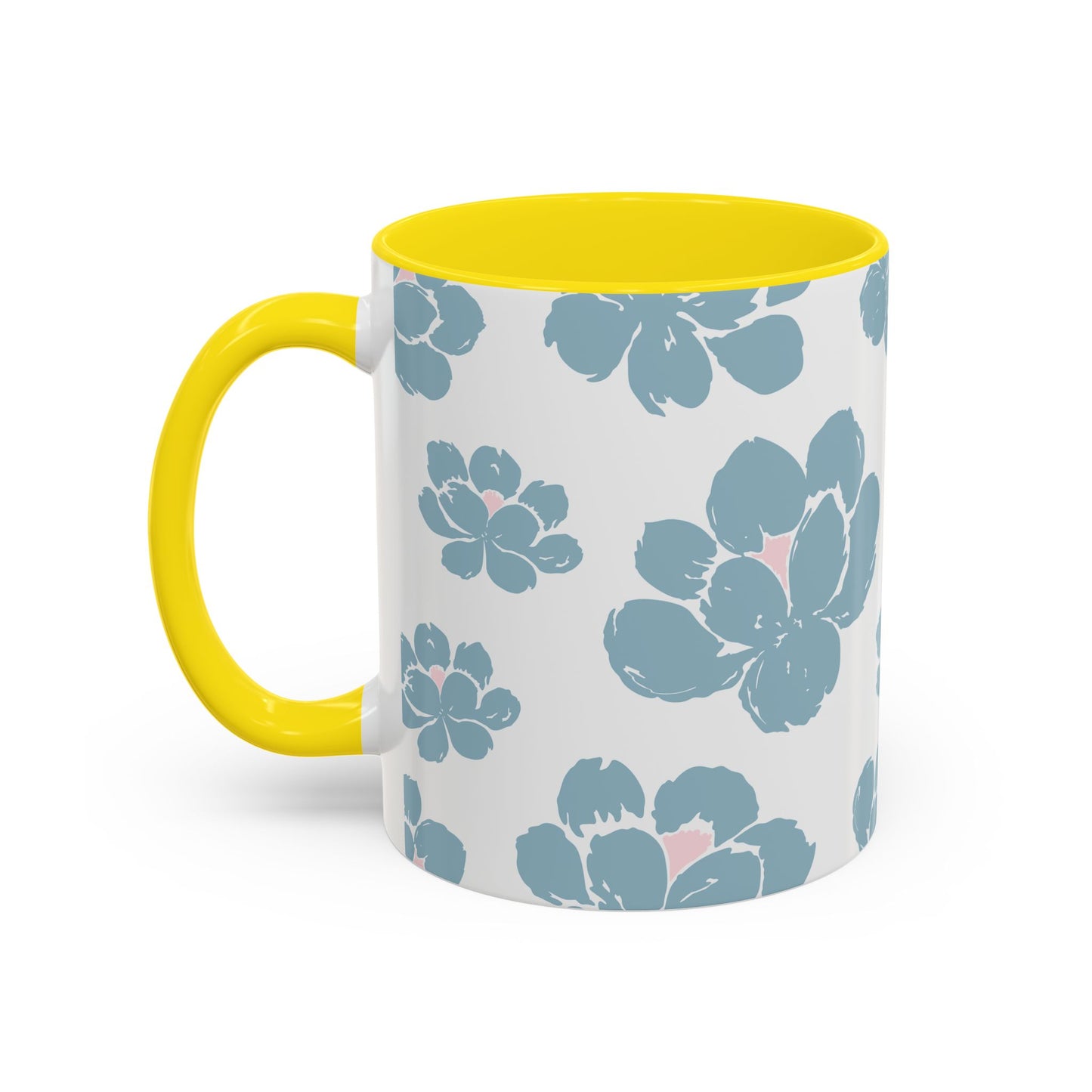 Floral Accent Coffee Mug - Elegant Drinkware, Perfect Gift for Her, Home Decor, Mother's Day, Birthday, Coffee Lovers