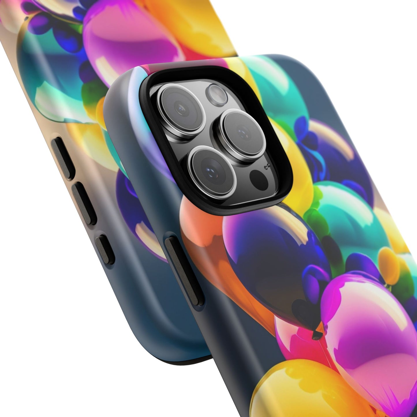 Colorful Balloon Tough Phone Case — Vibrant Party Balloons Protective Cover