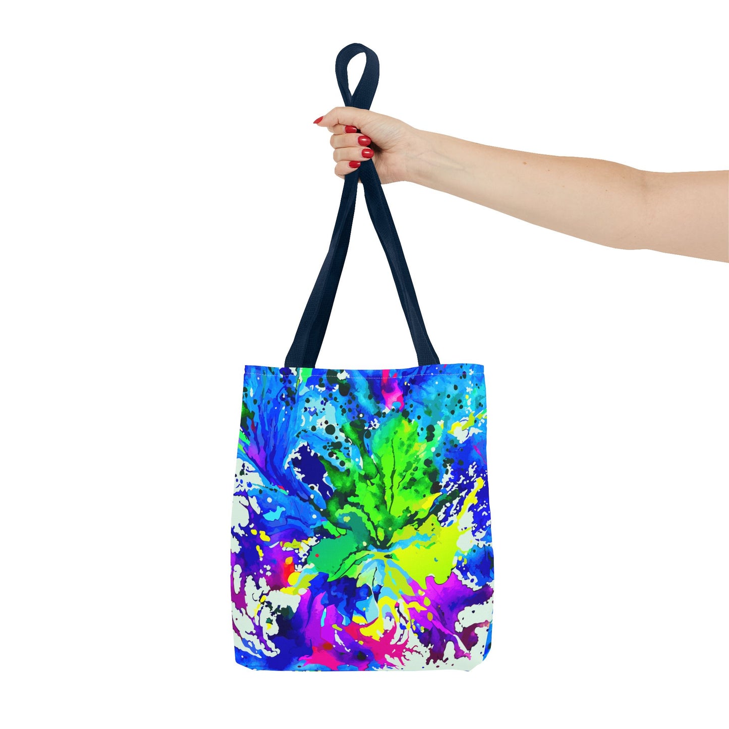 Vibrant Abstract Tote Bag Colorful Shopping Bag, Beach Tote