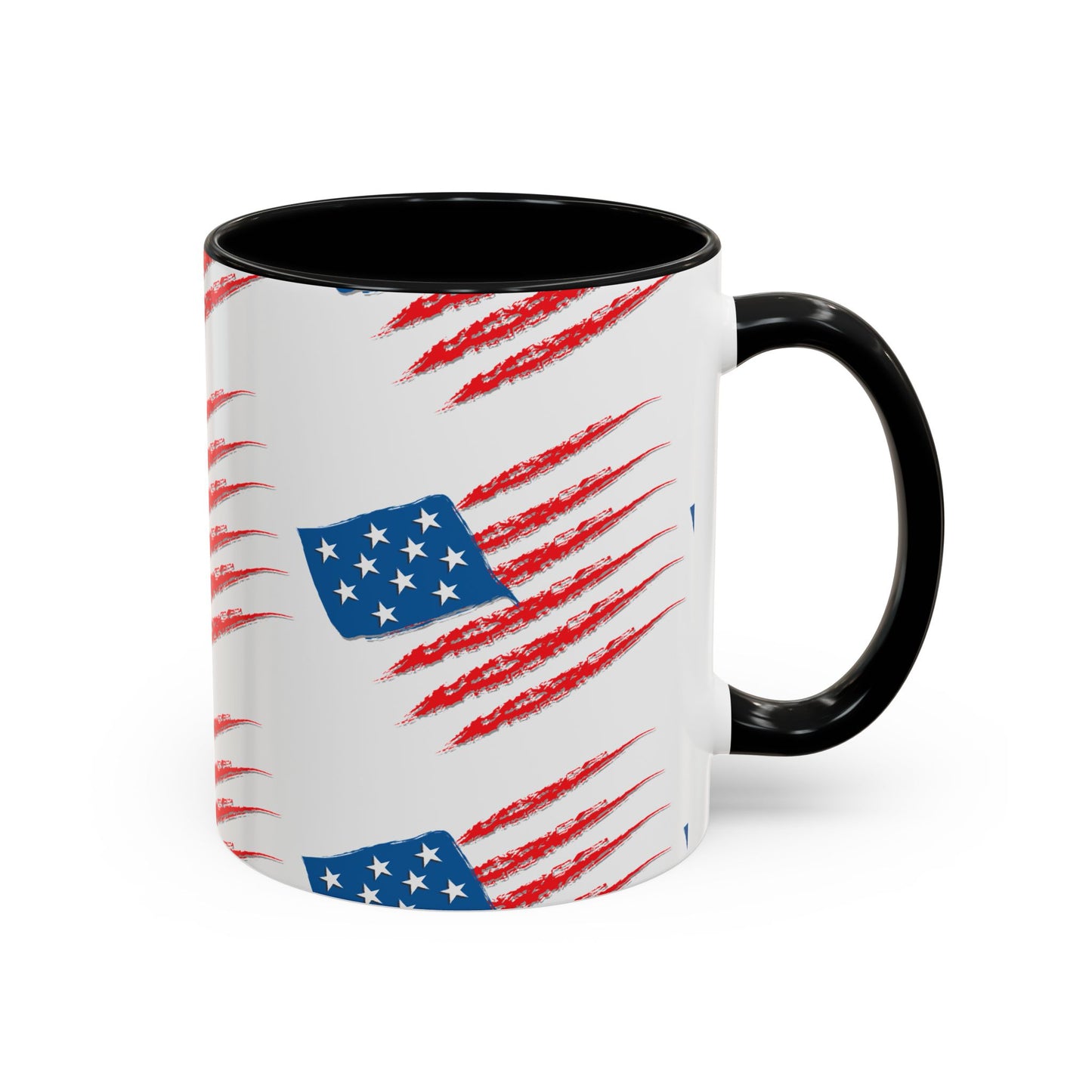 Patriotic Accent Coffee Mug | USA Flag Design