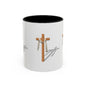 Faith-Inspired Accent Coffee Mug – Spiritual Gift for Christians, Religious Decor, Church Mug, Inspirational Drinkware