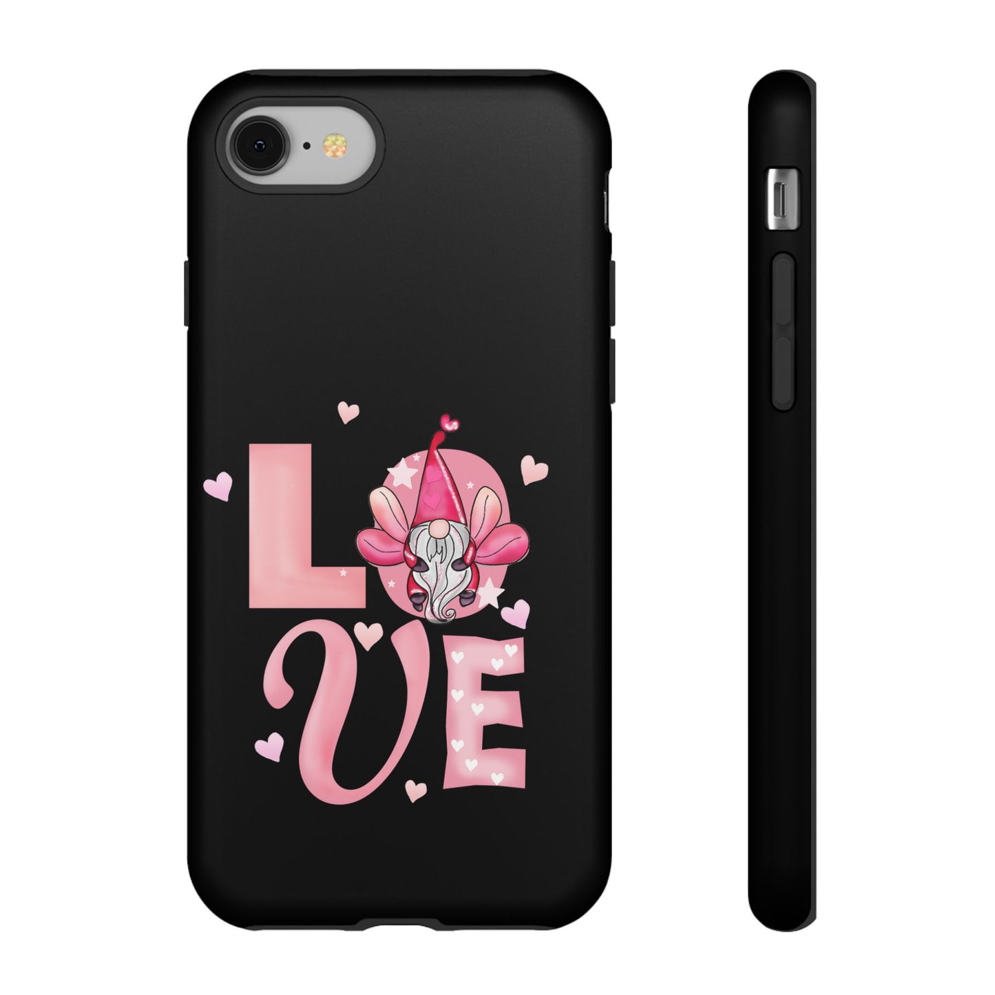 Love Gnome Phone Case — Cute Pink Heart Valentines Protective Case