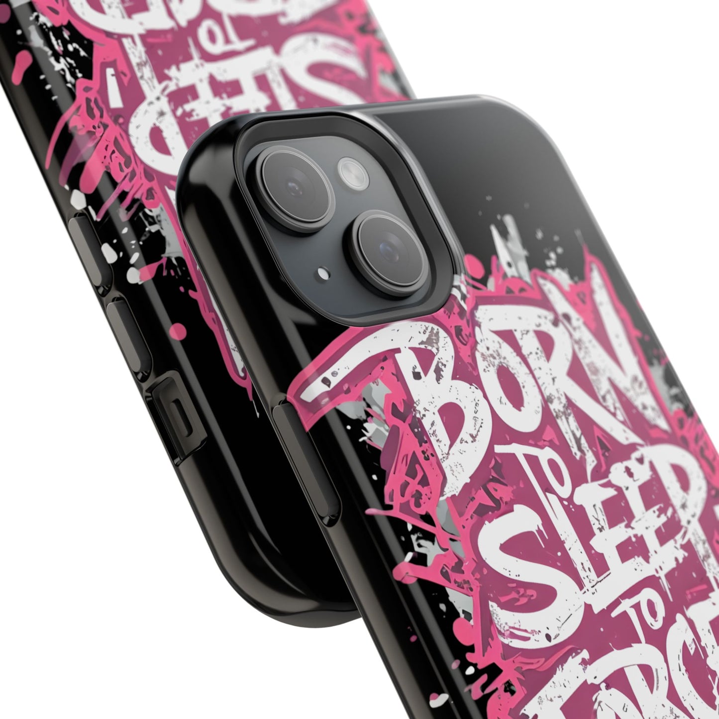 Phone Case — "Born to Sleep, Forced to Work" Impact-Resistant Magnetic Case