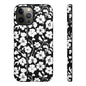 Floral Noir Tough Phone Case — Black & White Flower Protective Cover
