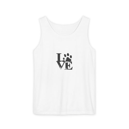 Paw Print Love Tank Top | Animal Lover Gift, Summer Tee, Pet Adoption Support, Casual Wear, Gift for Dog Mom/Dad