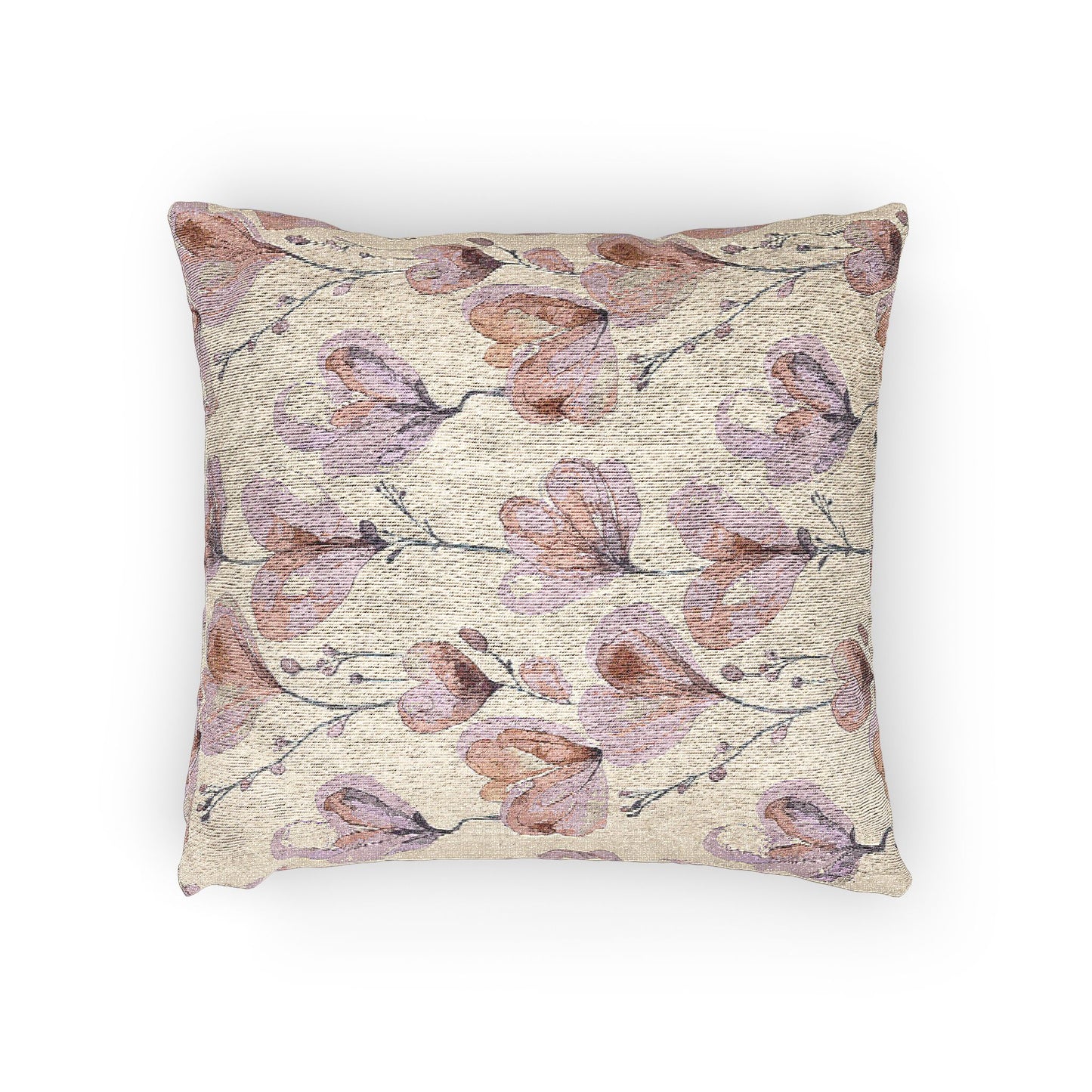 Floral Heart Woven Pillow - Cozy Home Decor for Comfort and Warmth
