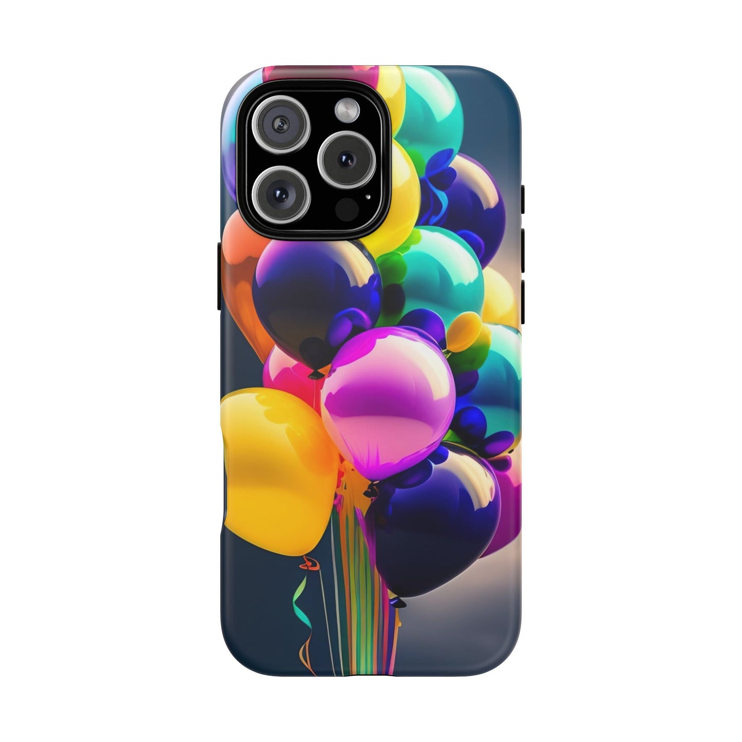Colorful Balloon Tough Phone Case — Vibrant Party Balloons Protective Cover