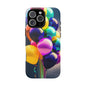 Colorful Balloon Tough Phone Case — Vibrant Party Balloons Protective Cover