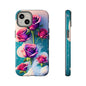 Floral Dream Tough Phone Case — Rose Bouquet Clouds Design