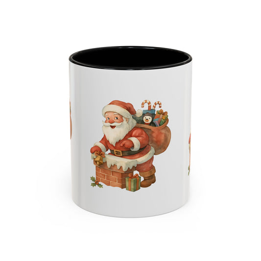 Festive Santa Coffee Mug, Holiday Gift, Christmas Decorations, Cozy Kitchen, Unique Mug, Santa-Themed Drinkware
