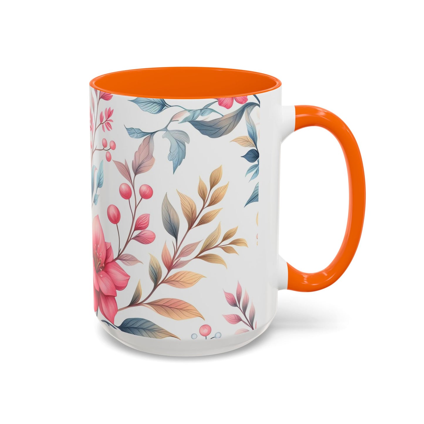 Floral Accent Coffee Mug - Perfect Gift for Tea Lovers, Home Decor, Kitchen Accessories, Mother's Day, Coffee Enthusiasts