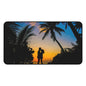 Sunset Beach Romance Desk Mat — Tropical Couple Silhouette Mouse Pad