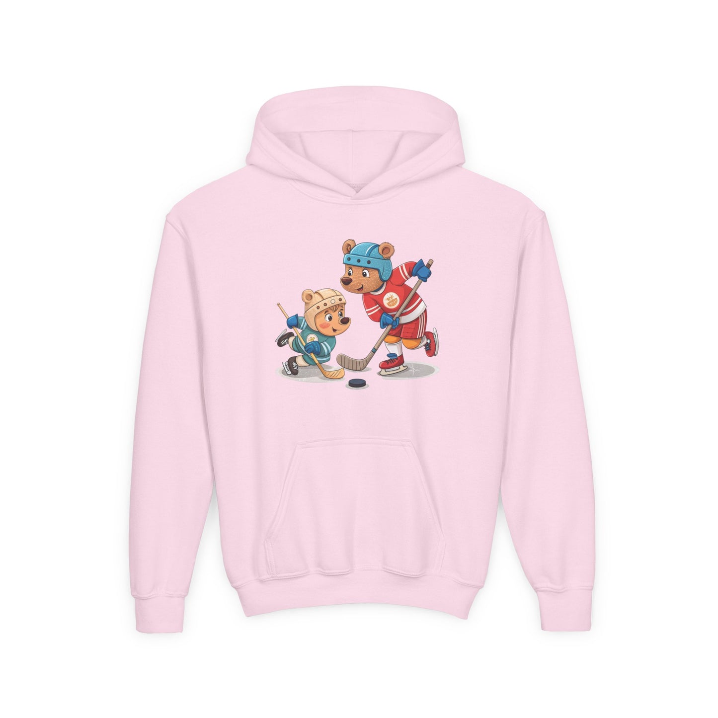 Youth Hockey Hoodie - Cute Kids Ice Hockey Players Pullover (Add Name)