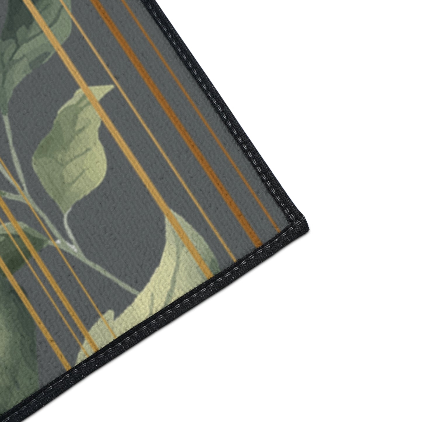 Personalized Monogram Floor Mat - Rustic Wood 'R' with Greenery Welcome Rug - Letter R