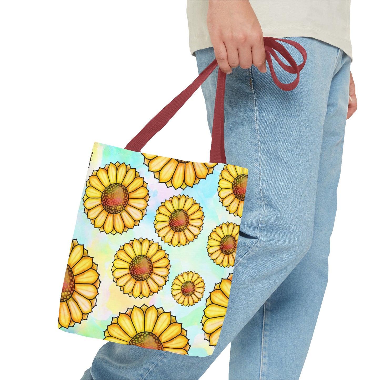 Sunny Floral Tote Bag, Eco-Friendly Shopping Bag, Beach Bag Summer Accessory