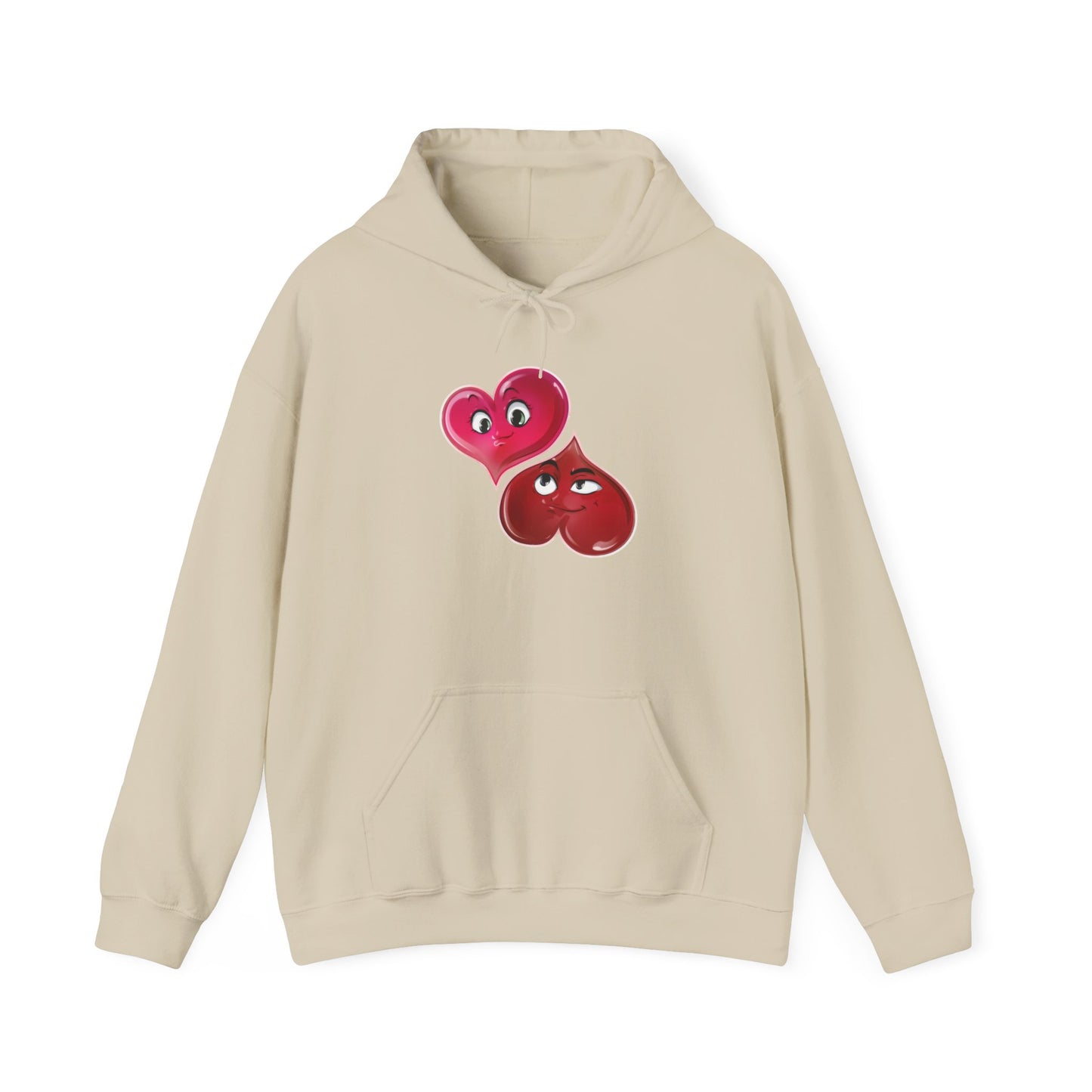 Heart Buds Hoodie — Cute Pair of Cheeky Heart Characters, Valentine’s Day Gift