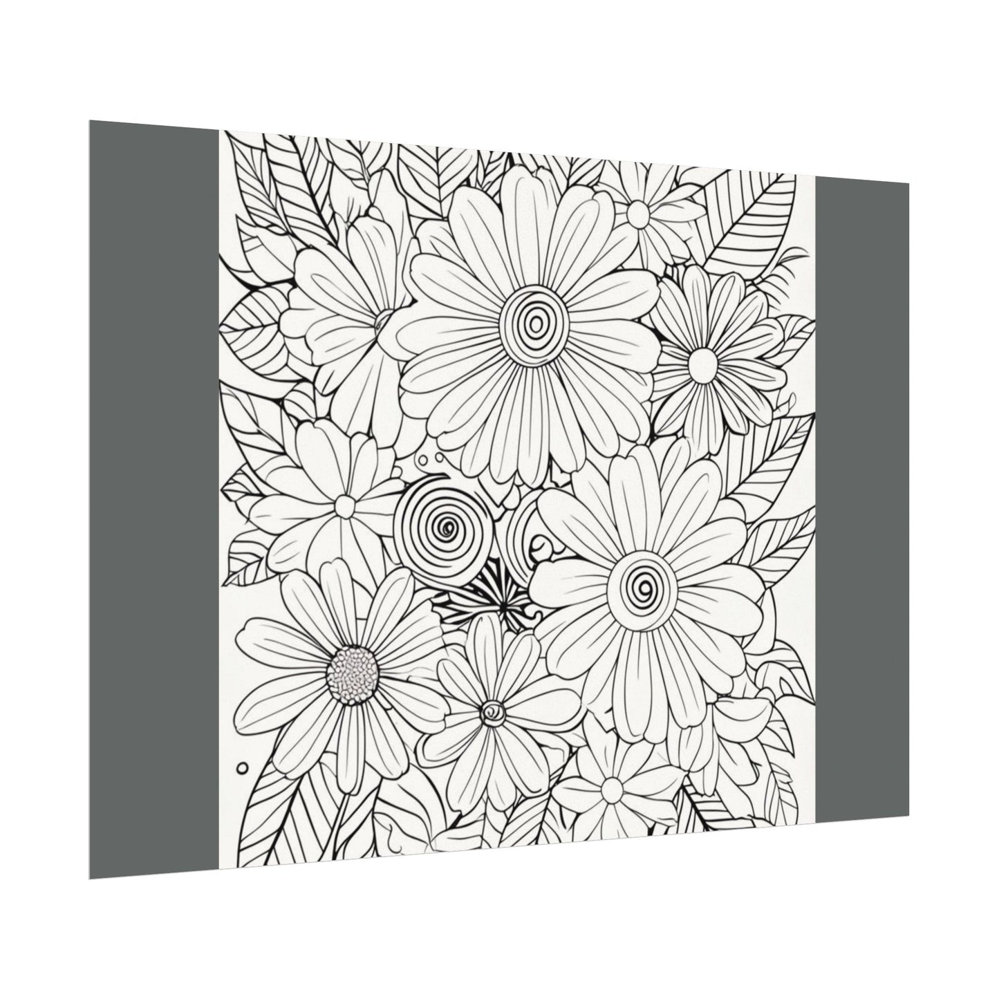 COLOR IT YOURSELF  Line Art Poster — Textured Matte Print