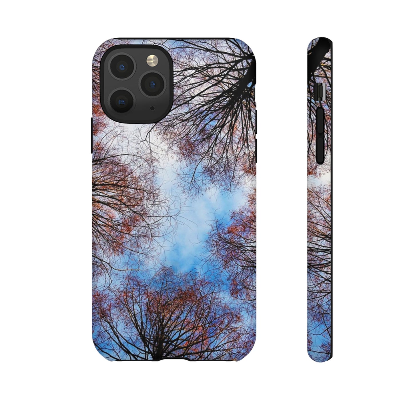 Skyward Trees Phone Case — Nature Forest Canopy Protective Tough Case