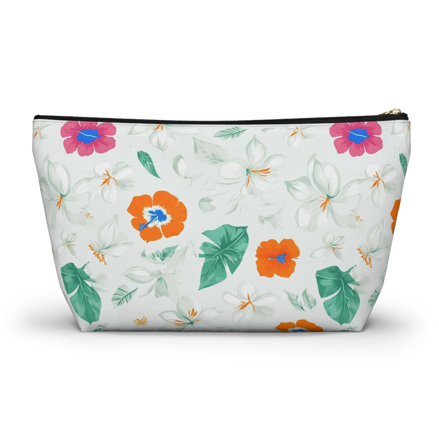 Floral Tropical Accessory Pouch — T‑Bottom Cosmetic Bag