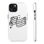 Musical Notes Phone Case — Black Treble Clef Music Staff Tough Case