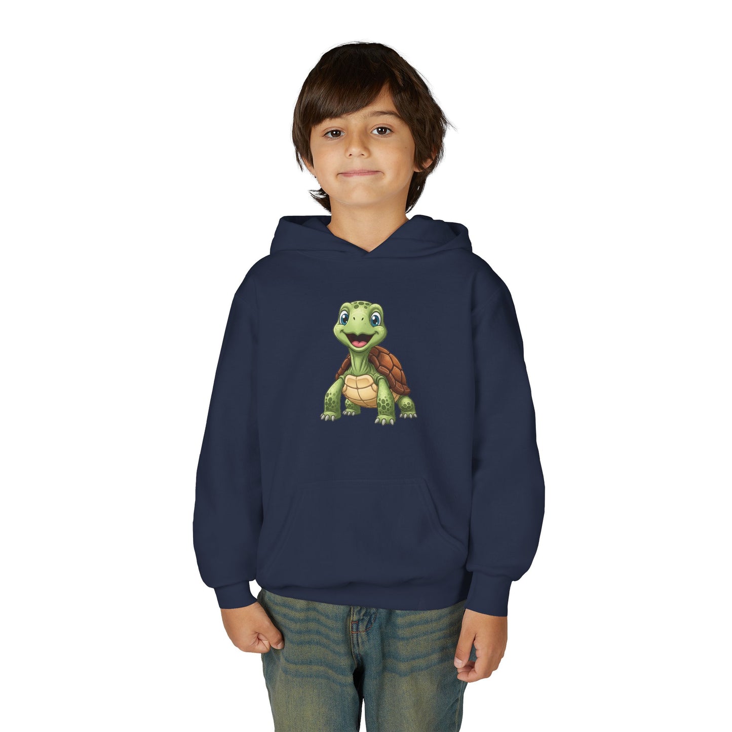 Kids Cute Turtle Hoodie - Playful Juvenile Turtle Graphic Sweatshirt