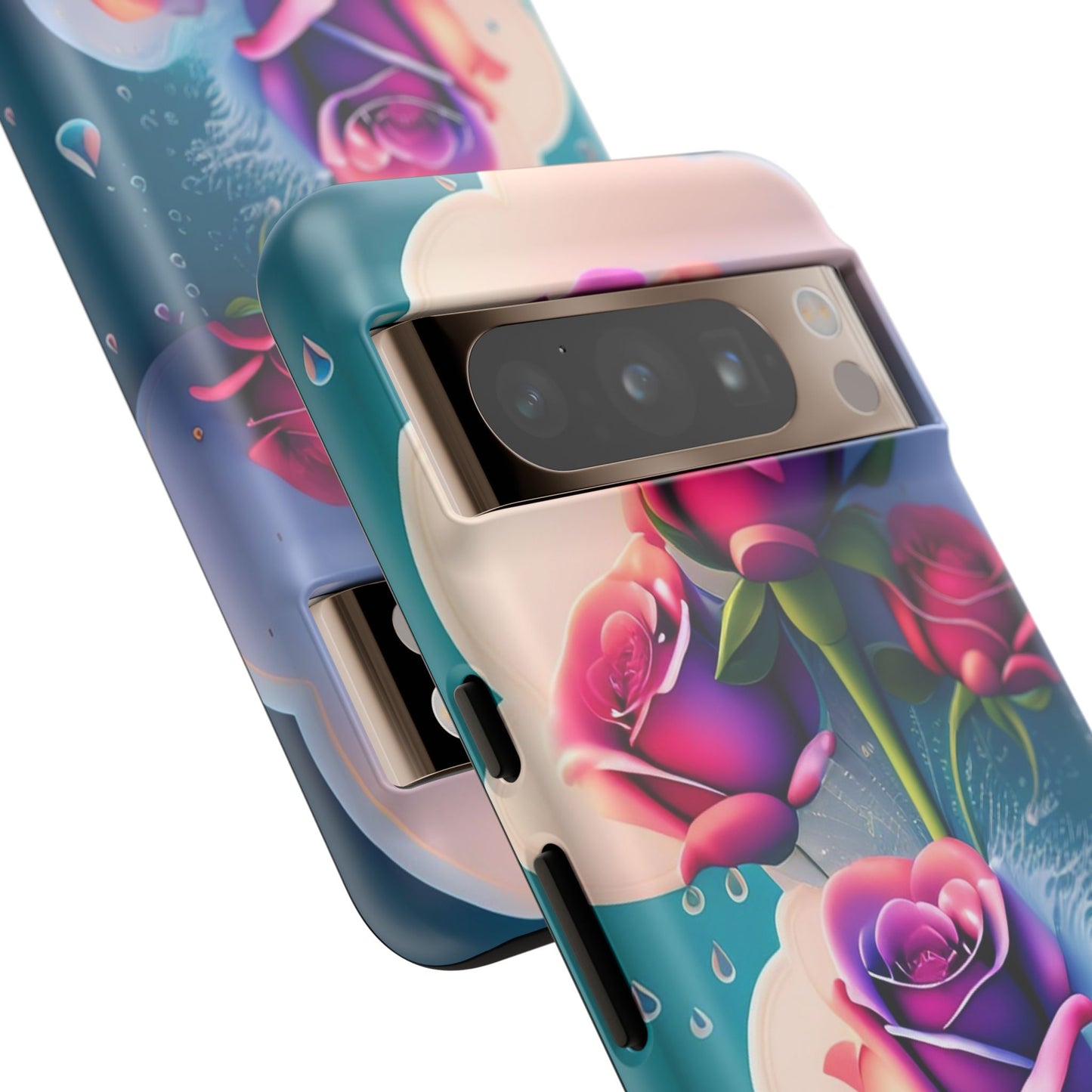 Floral Dream Tough Phone Case — Rose Bouquet Clouds Design